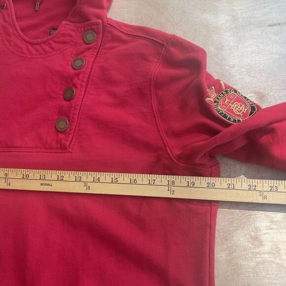 VTG Green Label Lauren Ralph Lauren Regal Style Hoodie Gold Buttons Med USA Rare - Picture 9 of 12
